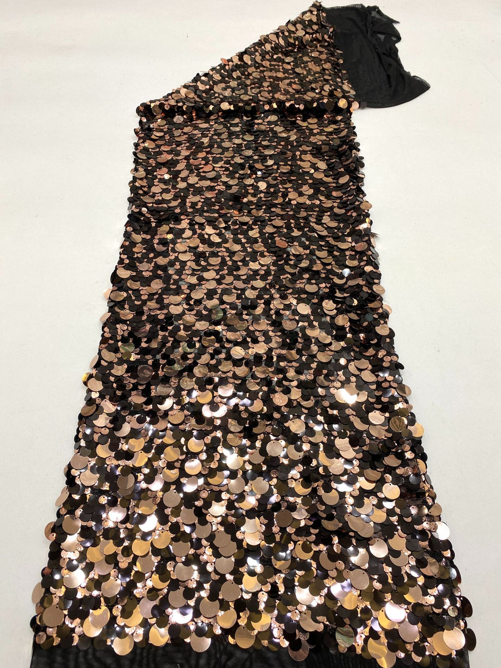 Stretch 9/12/18 mm Sequin Embroidered Stretch Mesh Fabric — fabric photo 6