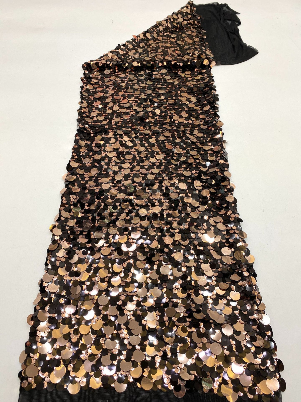 Stretch 9/12/18 mm Sequin Embroidered Stretch Mesh Fabric — fabric photo 6