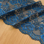 Floral Textured Stretch Lace Trim 18 cm — fabric photo 3