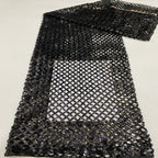 Water-Soluble Cutwork 7mm Sequin Embroidery Fabric — fabric photo 4