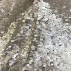 White Shell 9/12mm Sequin Stretch Mesh — fabric photo 4