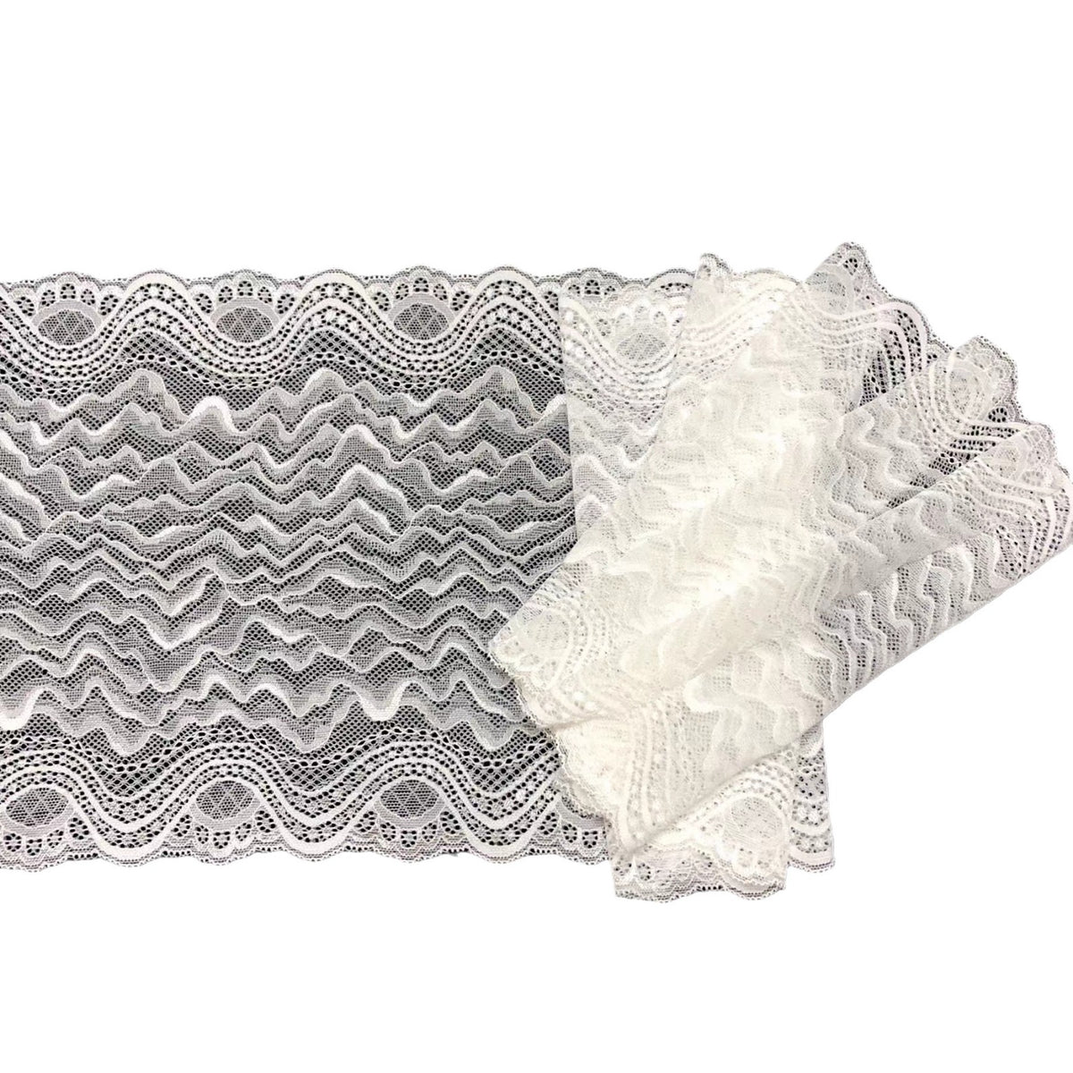 Geometric Stretch Lace Trim 24 cm — fabric photo 5