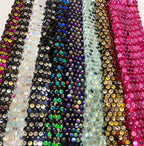Multicolor 3/5/18 mm Sequin Embroidered Tulle Mesh Fabric