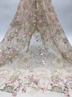 Sequin Embroidered Tulle Mesh Fabric – Design 05407