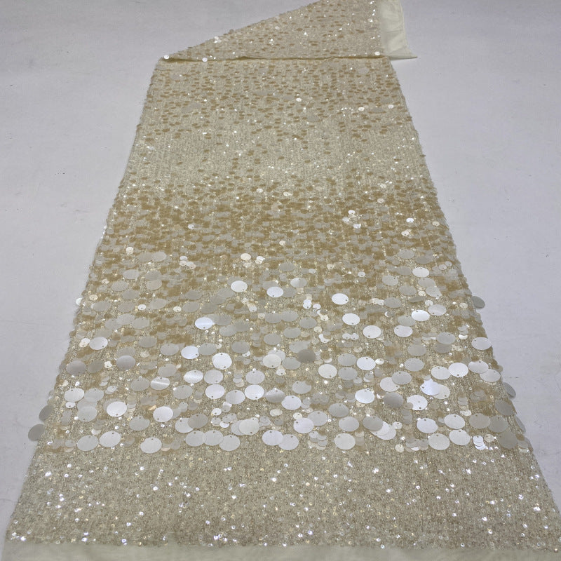 Gradient Stretch Mesh with 3–18mm Sequins — fabric photo 2
