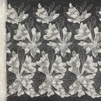 Large Floral Sequin & Laser-Cut Embroidered Lace Fabric — fabric photo 5