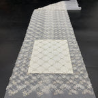 Square Seed Bead Crystal Sequin Embroidery Fabric — fabric photo 2