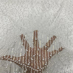 3 mm Sequin & Bubble-Bead Embroidered Bridal Fabric – Design 84447 — fabric photo 4