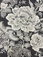 Silver Bead and Crystal Sequin Embroidery Fabric — fabric photo 3