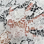 Allover Embroidered Water-Soluble Guipure Lace Fabric — fabric photo 2