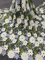 Multicolor Milk-Silk Embroidered Dress Fabric — fabric photo 6