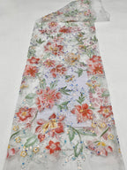 Botanical Sequin & Laser-Cut Embroidered Bridal Fabric – Design 17631 — fabric photo 6
