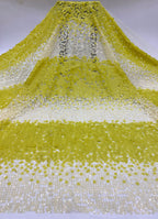 9/12mm Mixed-Size Sequin Dress Fabric — fabric photo 2