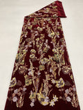 Velvet with Double Beads and Colorful Sequins — fabric photo 6