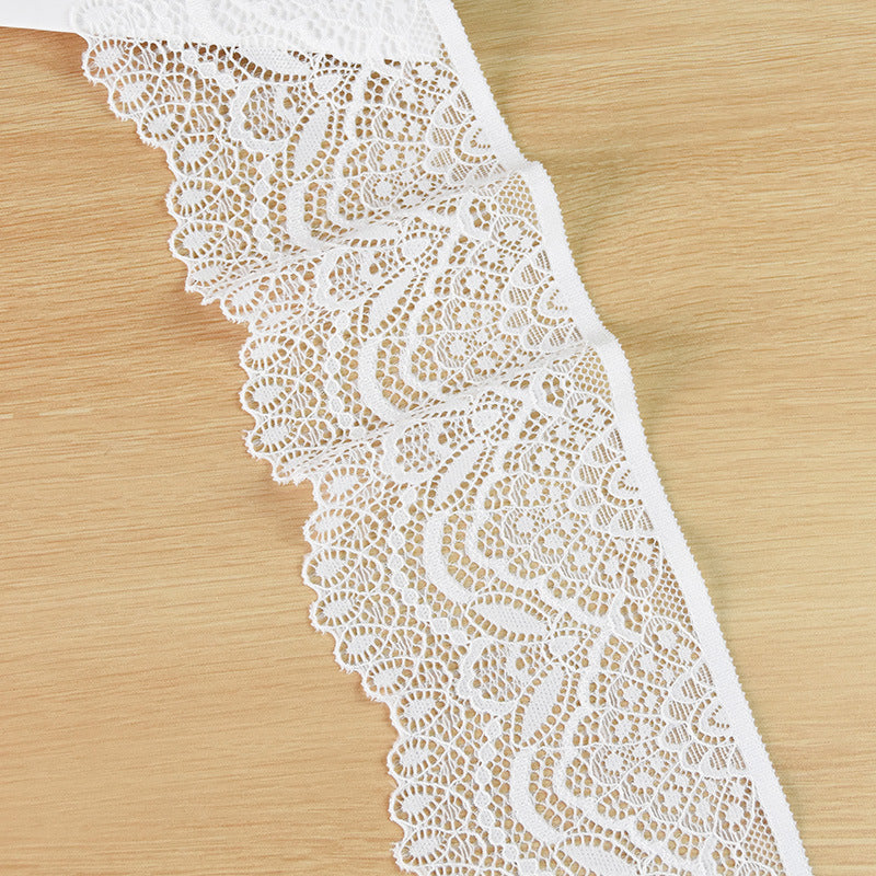 Single-Scallop Picot-Edge Stretch Nylon Lace Trim 8.8 cm