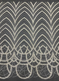 Precision Bugle Foam Bead Sequin Embroidered Fabric — fabric photo 6