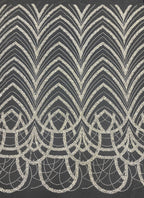 Precision Bugle Foam Bead Sequin Embroidered Fabric — fabric photo 6