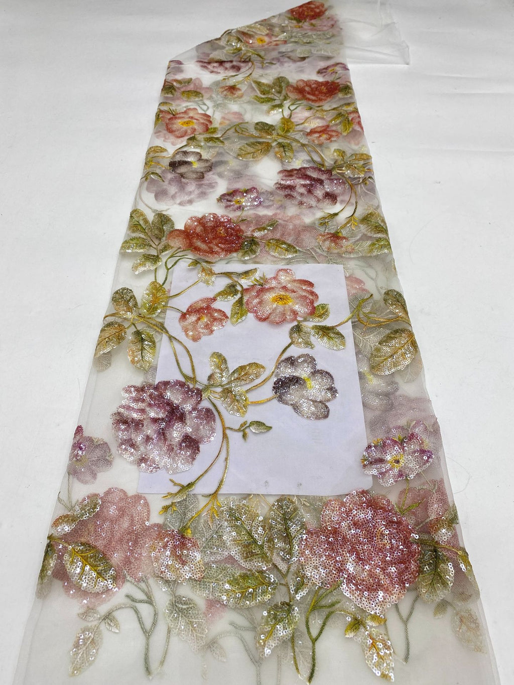 Botanical Print with Sequin Embroidery — fabric photo 6