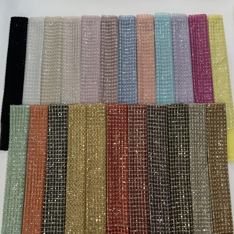 Plaid Rope Foam Bead Sequin Embroidery Fabric — fabric photo 3
