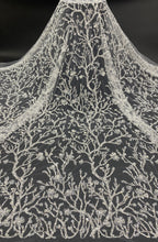 Tree Motif Foam Bead Sequin Bridal Fabric