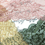 Ditsy Floral Double-Scallop Wide Lace Trim 18 cm - Style 17279 — fabric photo 4
