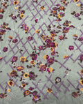 Diamond Grid Mesh with 2/3/4 mm Sequin Embroidery — fabric photo 6