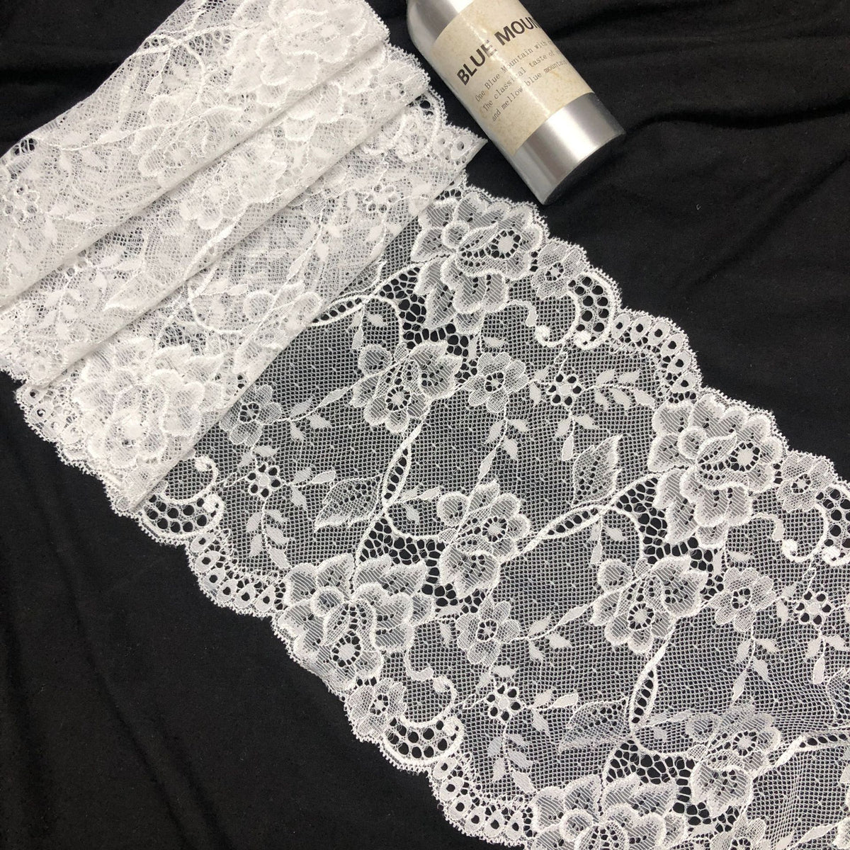Floral Textured Lace Trim 18 cm