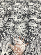 Bugle Bead & 3/7mm Sequin Embroidered Fabric — fabric photo 2