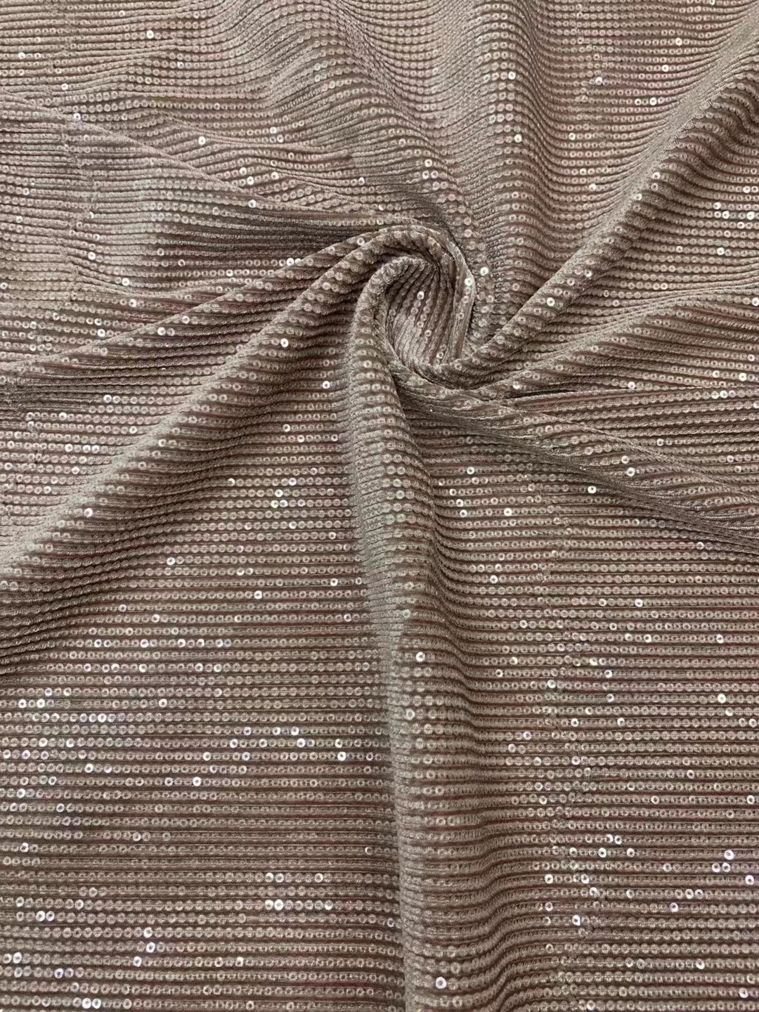 Stretch Flannel with Straight Sequin Embroidery — fabric photo 5