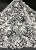Bugle Bead & 3/7mm Sequin Embroidered Fabric — fabric photo 6