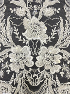 Thread Embroidery & Foam Bead Sequin Fabric — fabric photo 3
