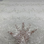 Heavy Sequin & Bugle-Bead Embroidered Lace Fabric — fabric photo 5