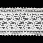 Five-Petal Floral Textured Stretch Nylon-Spandex Lace Trim 18.5 cm