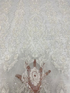 Heavy Sequin & Bubble-Bead Embroidered Bridal Fabric – Design 63135 — fabric photo 4