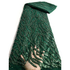African Beaded Sequin Embroidered Mesh Lace — fabric photo 4