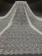 Specialty Shaped Sequin & Bead Embroidery Fabric — fabric photo 4