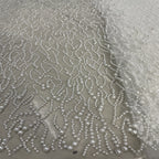 Oversized Foam Bead Embroidery Fabric for Gowns