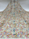 Geometric Multicolor Sequin Embroidery Fabric — fabric photo 6