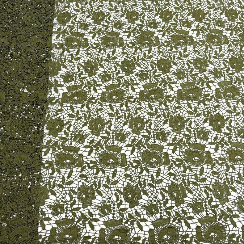 3D Embroidered Guipure Lace Fabric – Design 17407