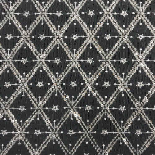 3/5 mm Sequin Embroidered Bridal Fabric – Design 52415 — fabric photo 2