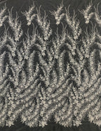 Fine 2/4 mm Crystal-Look Sequin Embroidered Bridal Fabric