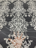 Sequin Embroidered Bridal Fabric – Design 93663 — fabric photo 2