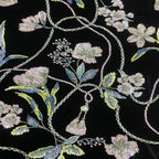 Velvet Embroidered Fabric with Beads and Sequins — fabric photo 2