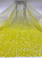 9/12 mm Sequin Embroidered Bridal Fabric