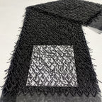 3D Metallic Thread Floating Embroidery Fabric — fabric photo 4