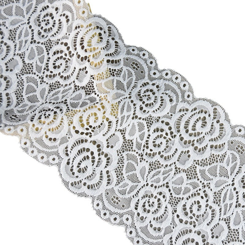 Leaf Stretch Lace Trim 15 cm — fabric photo 4