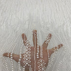 Bugle-Bead & Bubble-Bead Embroidered Bridal Fabric — fabric photo 4