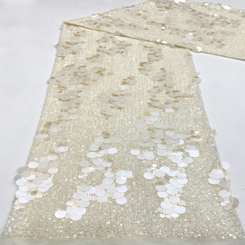 Multisize 3–18mm Sequin Embroidery Fabric