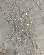 3/7 mm Sequin Embroidered Bridal Fabric — fabric photo 6