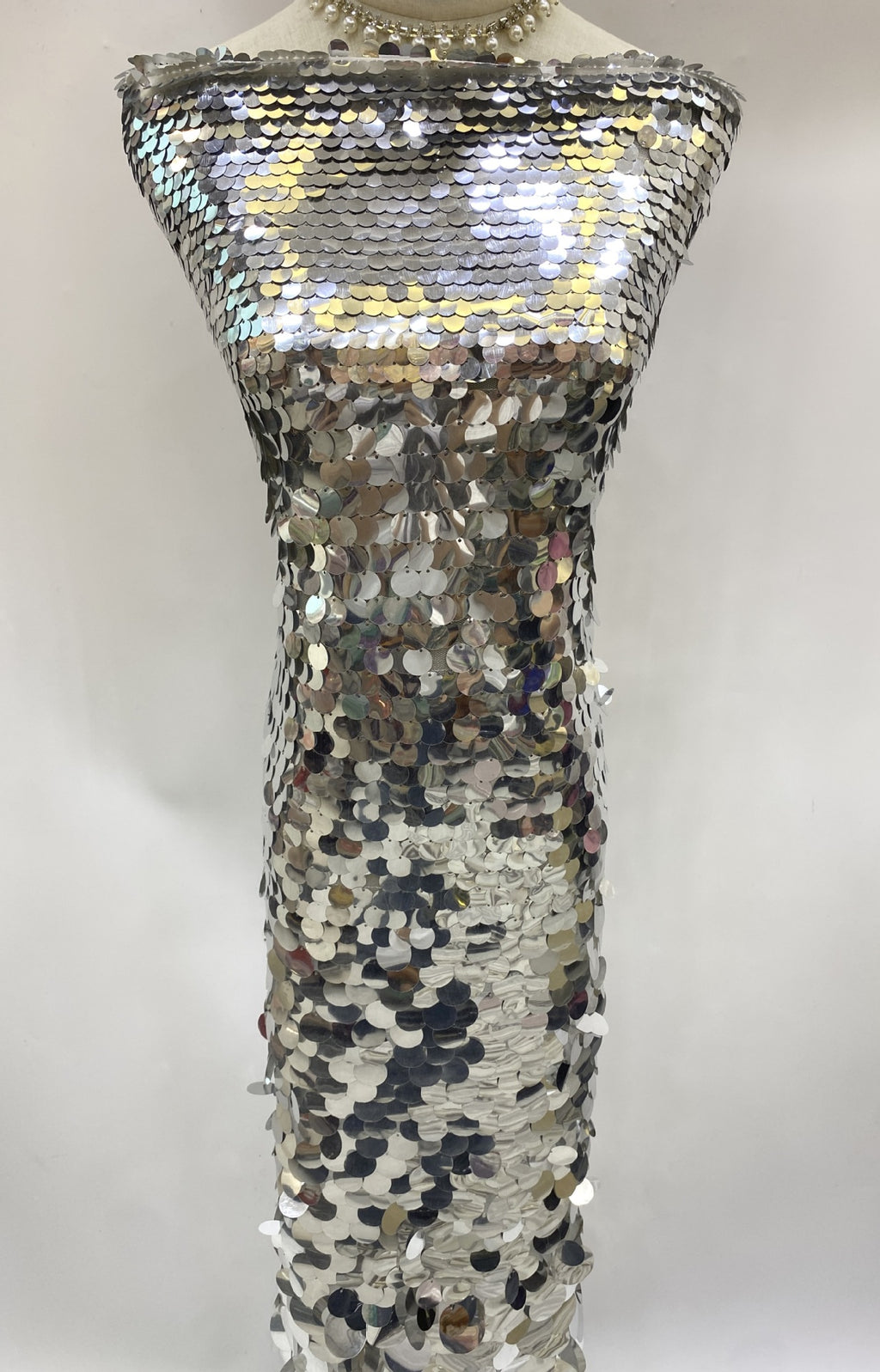 Oversized 12–40mm Multisize Sequin Embroidery Fabric — fabric photo 6